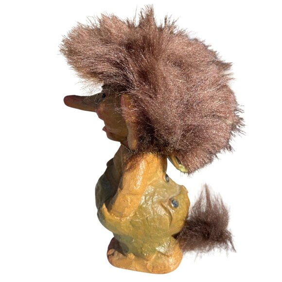 Vintage Nyform Troll Figurine Made In Norway With Faux Fur Hair Original Tag - Picture 12 of 16